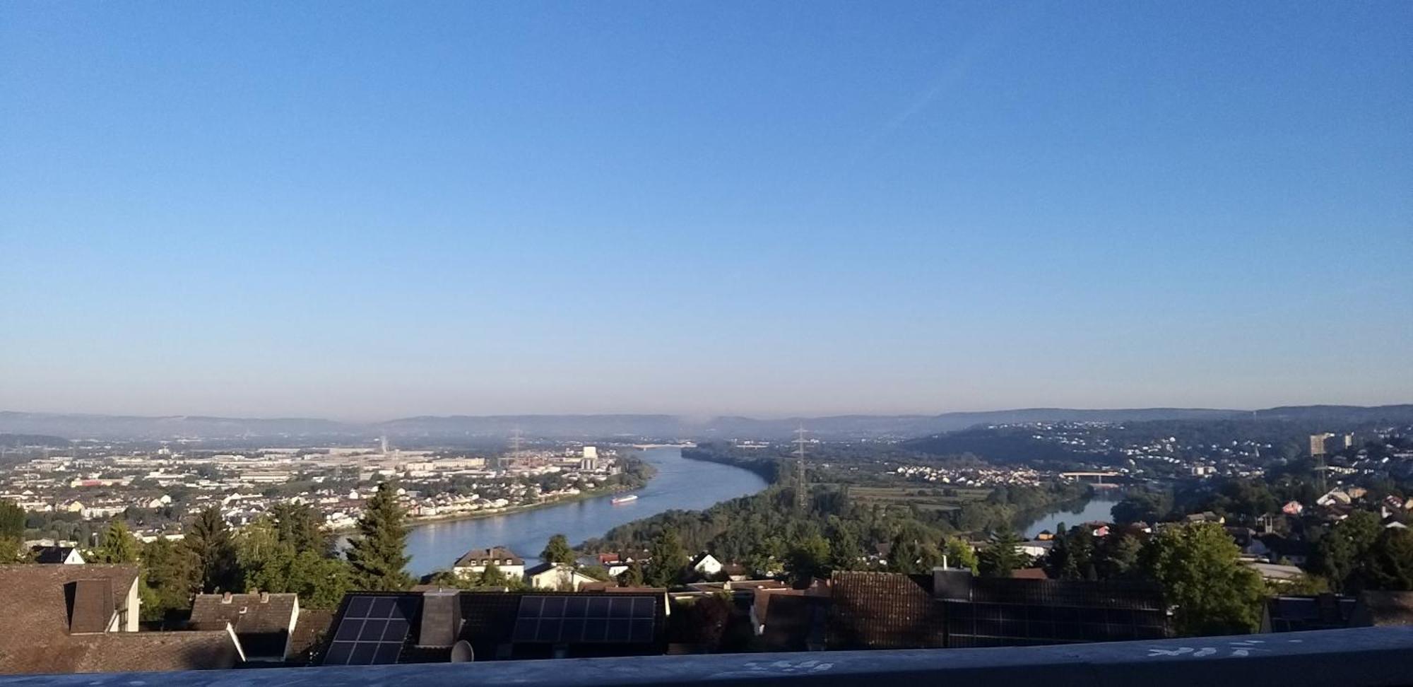 Rheinblick Am Rheinsteig Zur Festung Ehrenbreitstein Mit Balkon Und Sauna Urbar  الغرفة الصورة